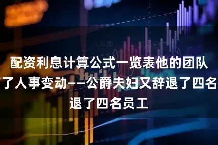配资利息计算公式一览表他的团队又有了人事变动——公爵夫妇又辞退了四名员工