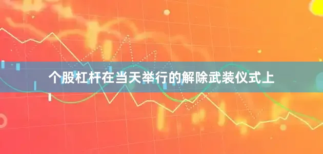 个股杠杆在当天举行的解除武装仪式上